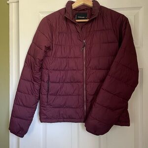 Everlane Burgundy/Maroon Puffer Jacket